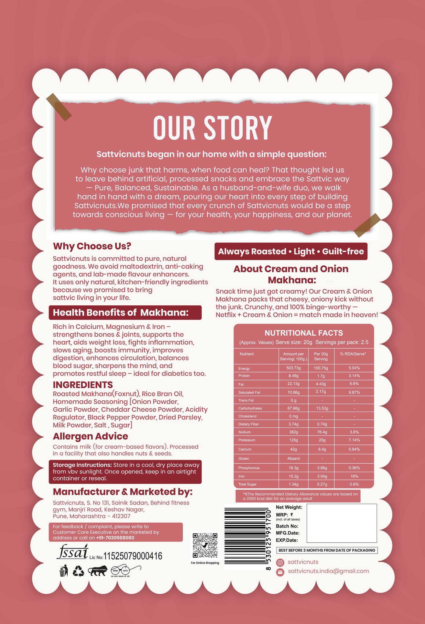 Cream and Onion Makhana