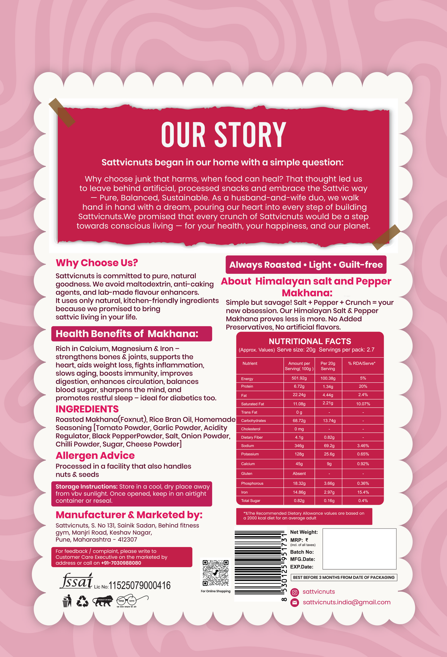 Himalayan Salt & Pepper Makhana