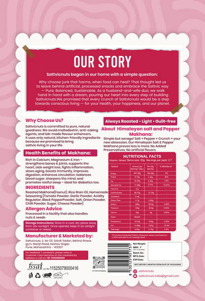 Himalayan Salt & Pepper Makhana